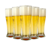 Verre à bière haut et large, personnalisé, en verre transparent, de grande capacité, pour la bière artisanale, art moderne épaissi, unique