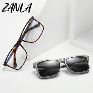 <span class=keywords><strong>Gafas</strong></span> de Sol Magnéticas para Hombre, Clip para <span class=keywords><strong>Gafas</strong></span>, Montura Óptica Cuadrada para Miopía, <span class=keywords><strong>Gafas</strong></span> de Pesca para Exteriores, Protección UV400 - Product Image 1