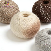 Yarn Craftsman 2NM Wool Sequin Polyester Blended Spun Yarn Hand-crochet DIY Sequin Mohair Dyed Napped