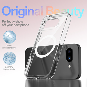 Soonleader UV mượt điện thoại di động Bìa trường hợp TPU PC pha lê rõ ràng lai điện thoại trường hợp sản phẩm cho Google Pixel 9A - Product Image 5