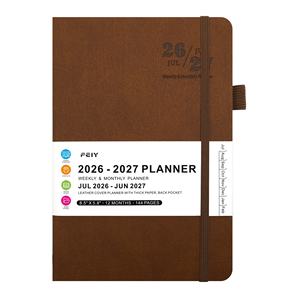 Carnets en cuir A5 personnalisés de haute qualité pour accords professionnels, écriture fluide, directement de l'usine, 2026-2027 - Product Image 1