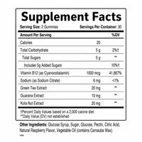 Gomitas Energéticas con Complejo de Vitamina B de Marca Privada/OEM ODM, Extracto Natural de Plantas, Suplemento Deportivo, Vegano, Sin Gluten