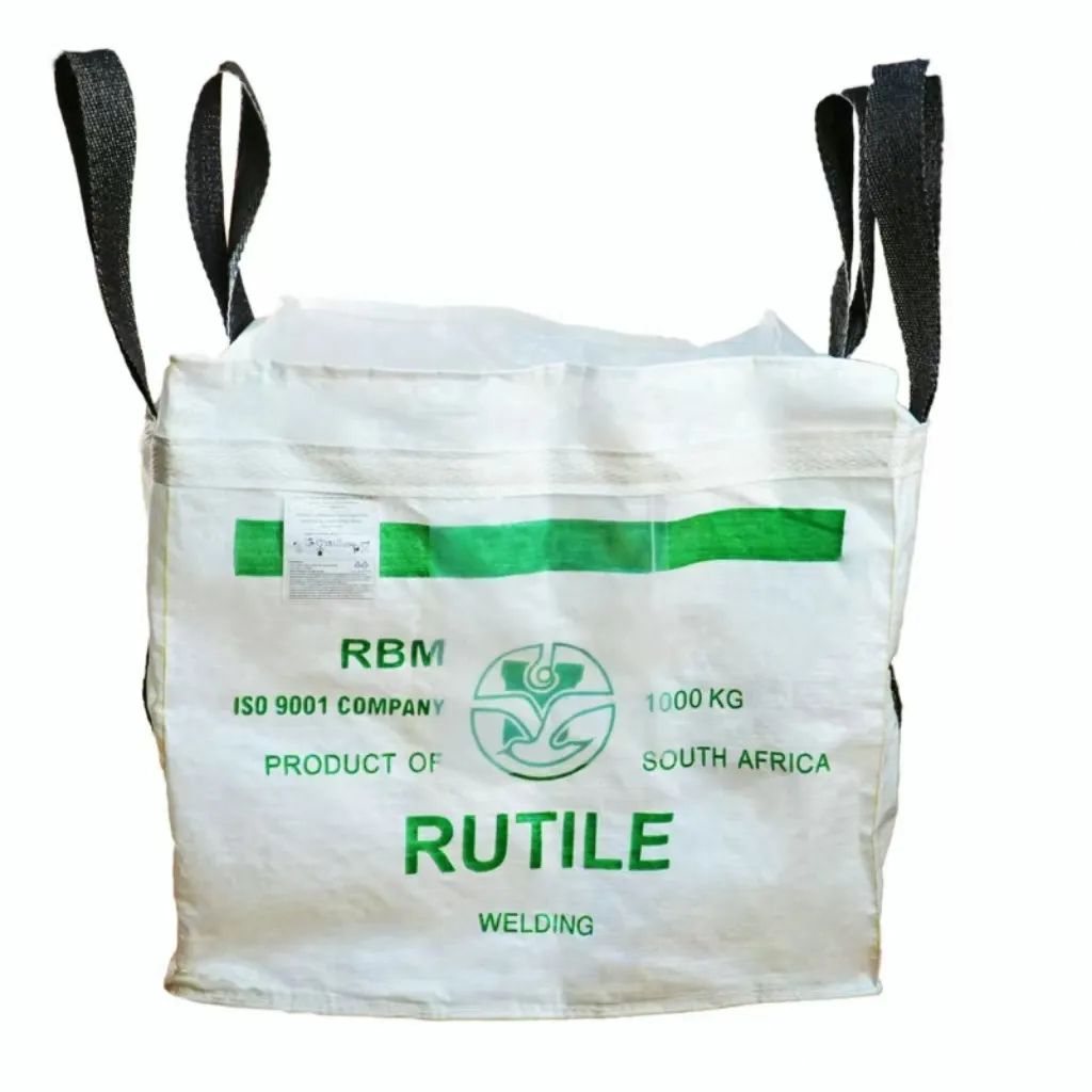 Sac de 1 tonne de construction Jumbo 1000kg de grand sac industriel en plastique transparent UV résistant avec sac Jumbo de boue de transport de cendres