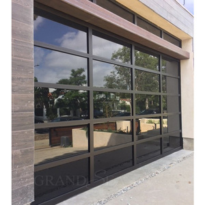 Porte de <span class=keywords><strong>garage</strong></span> automatique en aluminium de style mexicain avec verre dépoli, résistante aux ouragans chinois, 9x7 - Product Image 3