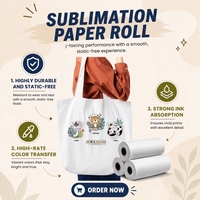 Papier de sublimation blanc 29 g/m² 48 pouces séchage rapide pour transfert thermique sur vêtements