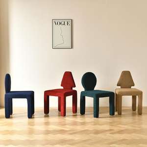 Fundas de silla de escritorio de oficina de tela de terciopelo negro de alta calidad de diseño italiano para muebles del hogar estilo contemporáneo para sala de estar - Product Image 1