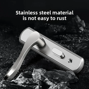 Stainless Steel Modern Bathroom & <b>Bedroom</b> Door <b>Lock</b> Set <b>with</b> Remote Control Includes <b>Key</b> 25/30/35/40/45/50mm Locking Tongue - Product Image 3