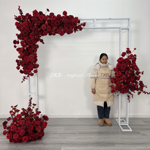 Arco de flores de seda profesional DKB con flores grandes para decoración, panel de fondo floral para decoración de fiestas - Product Image 5