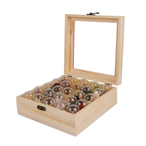 Musée naturel dans la bouteille 25 sortes de spécimens minéraux bruts en cristal naturel Ornements de table Collection de minerai d'améthyste - Product Image 6