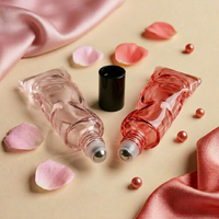 Flacon roll-on en verre vide Anding 10 ml en forme de vague, personnalisable, pour huiles essentielles et parfums