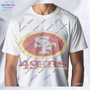 工場カスタムNFLチームロゴラインストーンアイロン転写 - Product Image 3