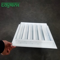 Grilles à lamelles carrées modernes en alliage d'aluminium, stores anti-pluie pour systèmes CVC, ventilation extérieure pour sous-sols et ateliers, durables 45
