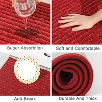 Tapis de cuisine modernes en polyester tufté, 2 pièces, lavables, antidérapants, absorbants, pour la cuisine