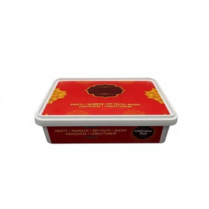 กล่องพลาสติก CPET IML ยี่ห้อ Sweet Box Paras Polymers ขนาด 500 กรัม ฝาปิดแน่นสนิท สำหรับบรรจุภัณฑ์นมและไอศกรีม ขายส่ง - Product Image 1