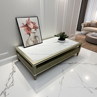 Ensemble de meubles de salon de style victorien en bois et cuir avec canapé inclinable, meuble TV et table basse pour hôtel, villa, appartement
