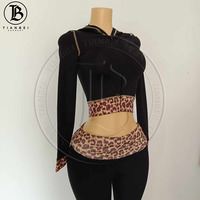 Ensemble 2 pièces personnalisé pour femme : veste zippée et legging taille haute imprimé guépard/leopard – Collection Printemps 2026