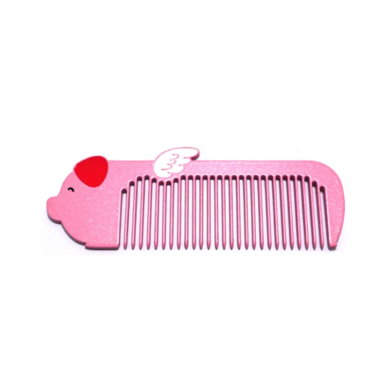 Regalo dei bambini nizza carino speciale pettine di metallo maiale rosa dei capelli del metallo pettini di Cartone Animato In Stile Giapponese Spazzola Per Capelli