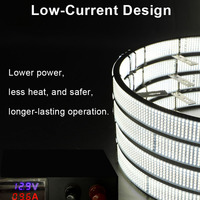 Lampu Strip Roda RGB RGBW Putih Murni OEM Pabrik 5 6 10 12 Baris Ganda, Kit Lampu Roda LED 15.5 17 Inci untuk Truk