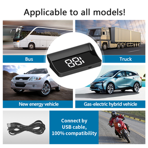 Compteur <span class=keywords><strong>de</strong></span> vitesse GPS numérique universel pour voiture, affichage tête haute HUD W1 avec vitesse en MPH, alarme <span class=keywords><strong>de</strong></span> survitesse, écran LCD HD - Product Image 6
