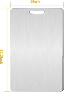 Planche à découper carrée en titane de haute qualité 2024 pour le camping, accessoires de cuisine pour l'escalade et les excursions décontractées - Product Image 2