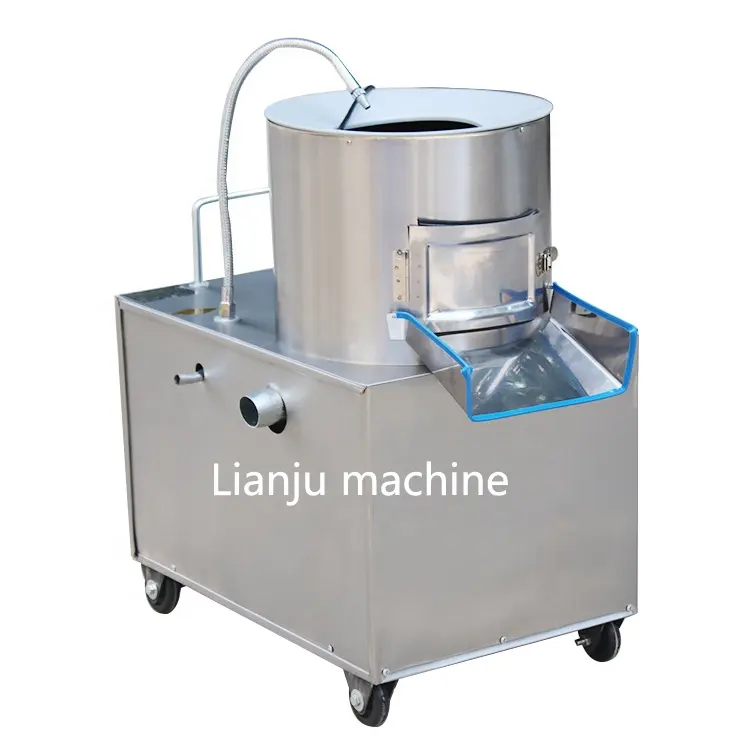 Ticari elektrikli patates soyma makinesi/küçük patates soyucu ve yıkama makinesi/elektrikli paslanmaz çelik patates soyucu