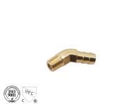 Coude de tuyauterie en laiton à basse pression, raccord barb x mâle (OD*MIP) 45 degrés