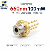 Diode laser d'alignement industrielle 660nm 100mW, livraison rapide, GH06P25A2CC, diode laser rouge TO-56 pour instruments d'ingénierie et de topographie