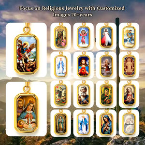 GIVELUCK Христианский Религиозный Святой Майкл Архангел Амулет ожерелье из нержавеющей стали 18K позолоченный кулон - Product Image 5