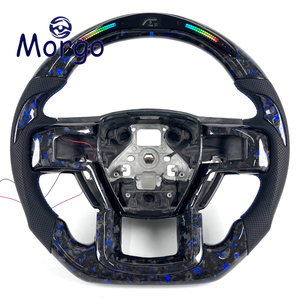 Accesorios Interiores para Automóviles, Volante Deportivo Personalizado de Fibra de Carbono con LED Forjado para Ford Raptor F150 F250 F350 2015-<span class=keywords><strong>2018</strong></span> - Product Image 1
