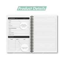 Carnet à spirales imprimé à rayures géométriques A4, couverture rigide, bloc-notes, vente en gros, papeterie scolaire et de bureau