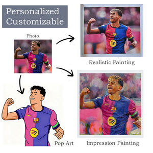 Peinture de <span class=keywords><strong>Portrait</strong></span> de lapin 100% fait à <span class=keywords><strong>la</strong></span> main, <span class=keywords><strong>Photo</strong></span> personnalisée à <span class=keywords><strong>la</strong></span> peinture à l'huile sur toile - Product Image 2