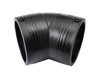 Raccords par électrofusion PE100 PE80 Noir PN16 	 45 °   Coude DN160 	 Raccords de tuyaux en plastique HDPE pour système de plomberie Raccords de tuyaux en HDPE