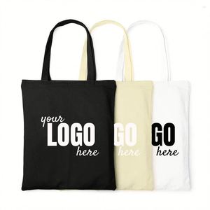Bolsa de Tela Personalizada de Alta Calidad con su Propio Logotipo, Bolsa de Compras de Lona, Bolso de Mano de Algodón - Product Image 1