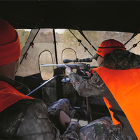 Tour de chasse trépied de 6 pieds, support surélevé pour 2 personnes, plate-forme de 4 'x 4' pour la chasse au cerf, à l'antilope et au wapiti, camouflage