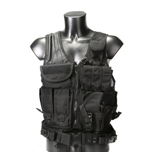 Gilet tactique multifonctionnel personnalisé, imperméable, respirant, en polyester, équipement de terrain, poche à fermeture éclair sur la poitrine, sac tendance - Product Image 3