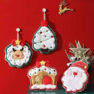 Serviettes de toilette en polaire corail à séchage rapide, motif dessin animé mignon, pour enfants, cadeaux de Noël 2026 - Product Image 1