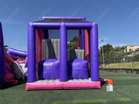 Parcours d'obstacles gonflable Crazy 5k Ninja Run Jumping Tower à vendre