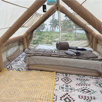 Tente gonflable luxueuse et portable de 7 m² en Oxford à double couche, confortable, avec montage rapide et conception imperméable