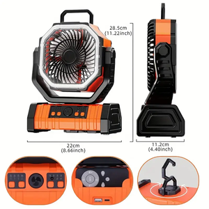ไฟ LED ตั้งแค<span class=keywords><strong>ม</strong></span>ป์กลางแจ้งแบบพก<span class=keywords><strong>พา</strong></span>ชาร์จไฟได้พัดล<span class=keywords><strong>ม</strong></span>ตั้งโต๊ะขนาดเล็กพกพาได้20000mAh - Product Image 2