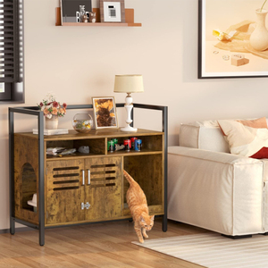 Grand banc de rangement intérieur <span class=keywords><strong>pour</strong></span> animaux de compagnie Meuble d'armoire en bois <span class=keywords><strong>pour</strong></span> chat et <span class=keywords><strong>chien</strong></span> - Product Image 2