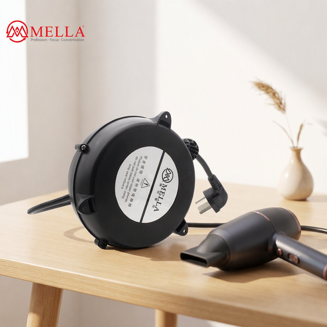 Mella Retractable Power Cable Compact Cord Reels 5M Wall Mounted Extension Cord Reel Vacuum Cleaner Appliances