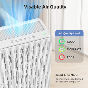 Purificateur d'air domestique Portable H13 HEPA filtre UV <span class=keywords><strong>ioniseur</strong></span> Plasma PM2.5 capteur intelligent WiFi aromathérapie filtre à charbon actif manuel - Product Image 5