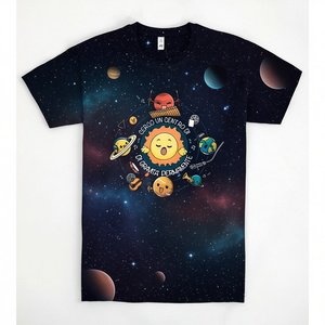 T-shirt Center Of Gravity nera unisex per adulti taglia media - Product Image 3