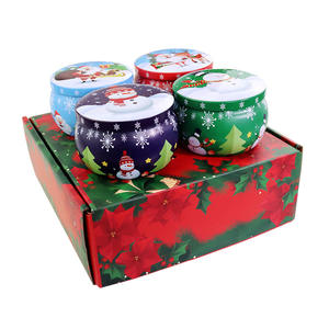 Vacaciones cumpleaños Retro caramelo almacenamiento 4 piezas caja de regalo hojalata aromaterapia aceite esencial Coco soja cera estaño vela <span class=keywords><strong>para</strong></span> madre - Product Image 5