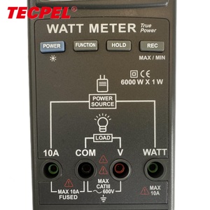 Medidor de Potencia DW-6163, Clase 0.5 de Precisión, True RMS, con Función de Retención de Datos para Voltaje/Corriente, Salida de 10A - Product Image 5