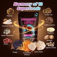 Café Energético 10 en 1 de Chinaherbs OEM, Café Personalizado con 12 Superalimentos, Café de Hongos con Melena de León, Maitake y Hongos Ostra, Sabor Suave