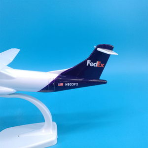 Modelo de Avión de Resina Fundida a Presión <span class=keywords><strong>FedEx</strong></span> <span class=keywords><strong>ATR</strong></span> de 27 cm, Escala 1/100, Adorno de Aviación con Base de Exhibición - Product Image 3