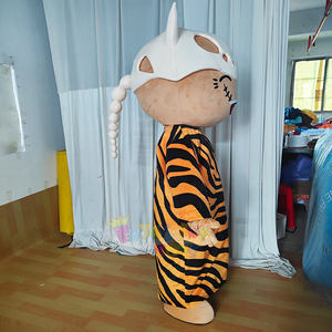 <span class=keywords><strong>Costume</strong></span> de Mascotte Guerrier Personnalisable en Peluche EVA à Rayures Tigre avec Casque Os et Crâne pour Promotions de Marque et Événements - Product Image 2