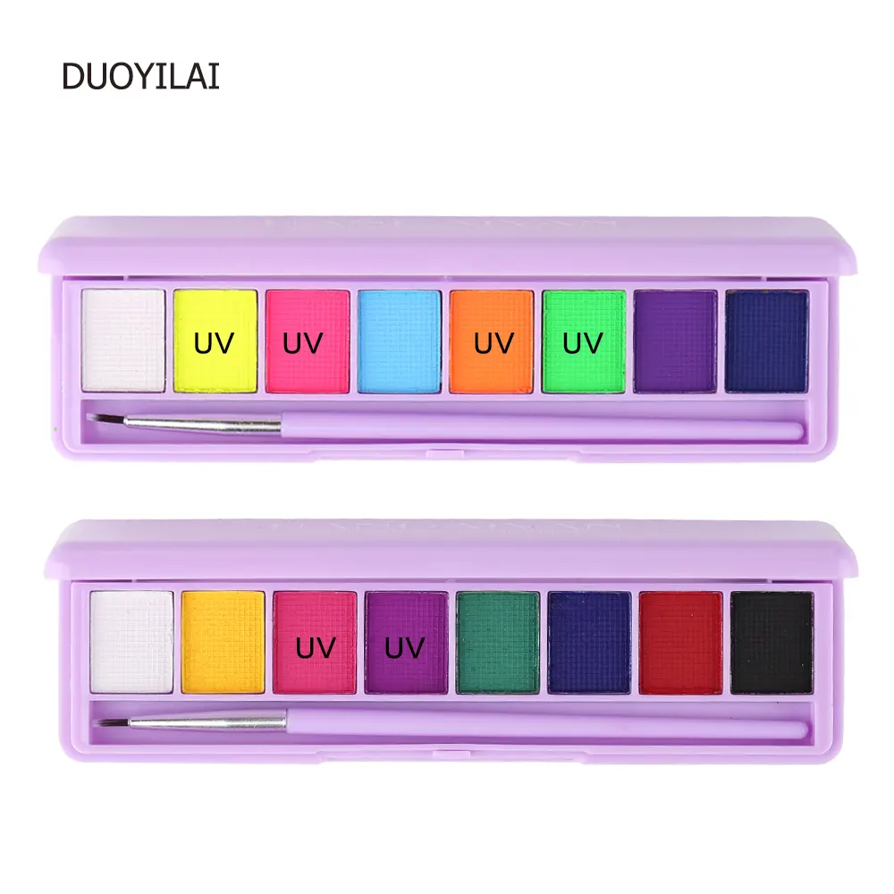 HANDA IYAN wasser lösliche UV-leuchtende Körperfarbe Bühne Leistung Make-up Eyeliner Lidschatten Malerei Lidschatten-Palette