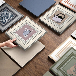 Carrelage mural en céramique sculpté haut de gamme 300x300mm, émaillé texturé, isolation thermique 12mm, pour hôtels de luxe, bureaux et intérieurs commerciaux - Product Image 2